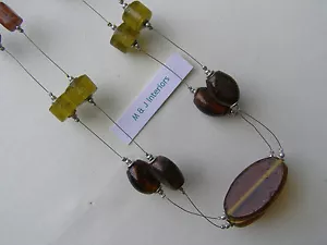 Bernsteinbraun Perlen Vorhang Raffhalter, Kordelbinder, Umarmung x 2 - Bild 1 von 4