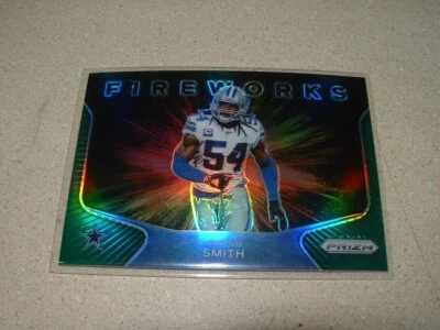 2020 PANINI PRIZM FOOTBALL JAYLON SMITH FIREWORKS GREEN PARALLEL CARD COWBOYS - Image 1 of 2