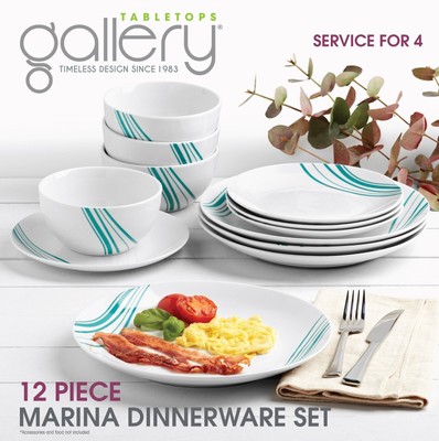 Tabletops Gallery 12Pc Marina Dinnerware Set