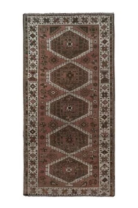 Kurdish Hand-Knotted Distressed Tribal Runner 4'4'' X 8'7'' - Picture 1 of 12