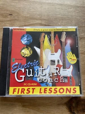 Electric Guitar Coach PC CD ROM First Lessons Course Playing Very Good Bargain - Image 1 of 4