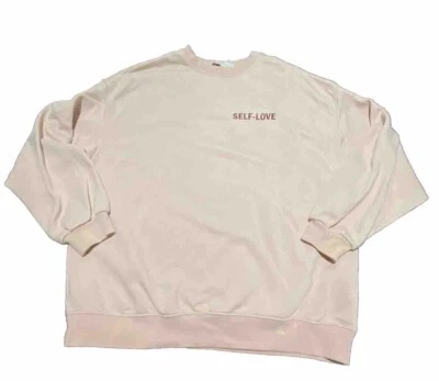 Sudadera Pullover H&M Dividida Grande Rosa Jaspeado Algodón Básico Para Mujer M Foto 1 de 4