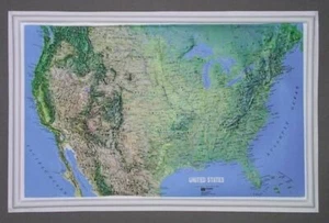 Mapa en relieve elevado de EE. UU. (solo continental) - Estilo en relieve de color natural - Imagen 1 de 7