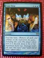 MtG Foil TIME STOP 97/306 Champions of Kamigawa CoK Ships WORLDWIDE Magic NM/NM+