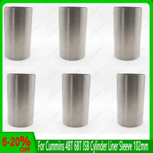 set of 6 For Cummins 4BT 6BT ISB Cylinder Liner Sleeve 102mm NEW 3904166 3900396 - Picture 1 of 2