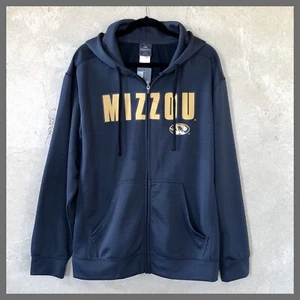 NWT Knights Apparel Charcoal Missouri Tigers MIZZOU Full Zip Hoodie Size L - Picture 1 of 8
