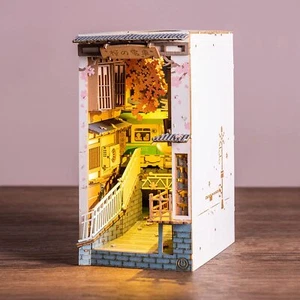 Rolife DIY Miniature House Book Nook Sakura Densya Assemble 3D Wooden Toys Gift - Picture 1 of 12