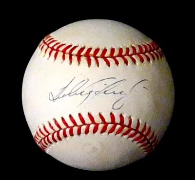 安德里斯·加拉加·洛基斯勇敢队亲笔签名签名全国联赛棒球 — 第 1/2 张图片