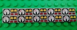 *NEW* Lego 2x1 Grey Odometer Dashboard Print Badges Bricks Plates - 10 pieces - Picture 1 of 2