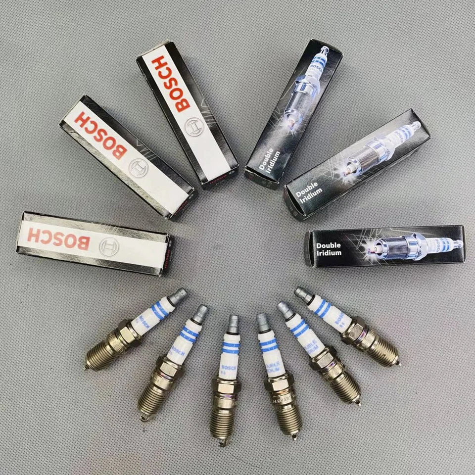 Juego 6 bujías de iridio Bosch OE 9606 para Cadillac Ford Jaguar Mazda Mercury Foto 1 de 4