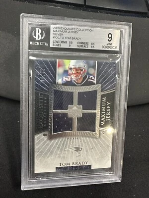 TOM BRADY 2006 Exquisite Maximum Jersey SP 10/75 Patriots BGS 9 - Image 1 of 2