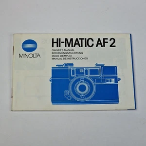 Minolta Hi-Matic AF2 Camera Original Owners Instruction Manual 1980s En Fr De Es - Picture 1 of 8