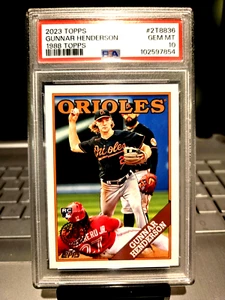 Topps Gunnar Henderson 1988 Topps Rookie #2T8836 Gem Mt. 2023 10 All Star POP-57 - Imagen 1 de 9