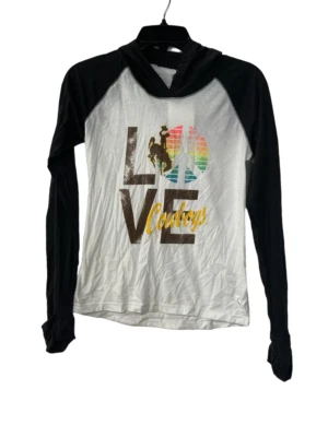 Camisa con Capucha de Manga Larga Soffe Girls Sin Sudor Bloques de Color-Negro/Blanco, Grande (12-14) Foto 1 de 4