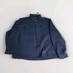 NWT Polo Ralph Lauren Navy Quilted Double Knit Shirt Jacket Men's Sz XXL - Picture 1 of 5