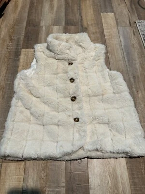 Chaleco de piel falsa Hanna Andersson para niñas talla 140/10 usado en excelente estado Foto 1 de 3