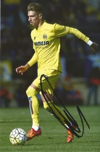 VILLARREAL: SAMU CASTILLEJO FOTO AZIONE 6x4 firmata + certificato di autenticità - Foto 1 di 1