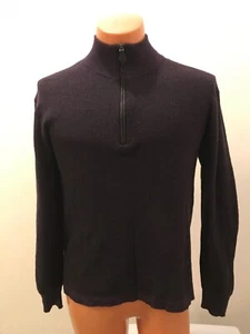 Robert Graham Men's 1/4 Zip 100% Wool Purple Sweater X-Large - Picture 1 of 8