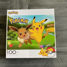 Pokémon 100pc Jigsaw Puzzle Buffalo 2019 15”x11” Pikachu And Eevee NEW