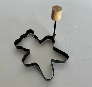 Teddybär Keksausstecher/Pfannkuchen mit Holzgriff 5 Zoll - Bild 1 von 5
