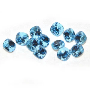4MM -8MM AAA QUALITY NATURAL AQUAMARINE CUSHION CUT FACETED LOOSE GEMSTONE - Picture 1 of 3
