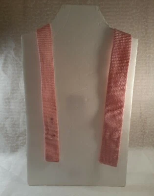 Corbata de punto rosa vintage St. James unisex rara punta en caja retro 45" Foto 1 de 4