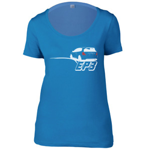 Rear Ended EP3 Womens Scoop Neck T-Shirt (S-XXL) Gift Present Japanese Car Fan