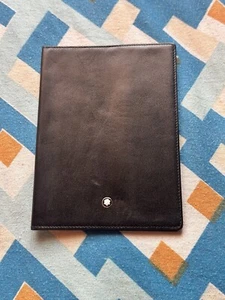 MONTBLANC AUTHENTIC LEATHER PASSPORT HOLDER IN GOOD CONDITION FREE SHIPPING.. - Picture 1 of 7