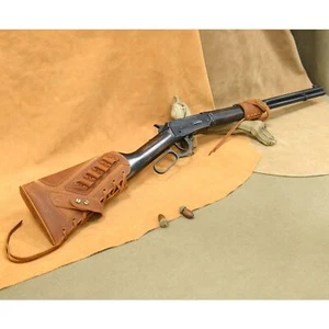 Wayne's Dog Retro Leather No Drill Rifle Gun Cheek Rest, Sling Loop.30-30.22.308 - Picture 1 of 52