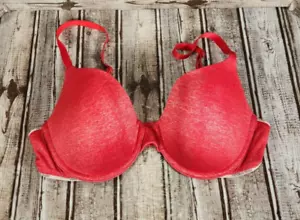VICTORIA'S SECRET Uplift Semi Demi Padded Underwire Red Heather 36C Bra - Picture 1 of 4