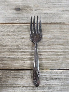 Vintage Holmes And Edwards Inlaid Silver Dessert Fork - Picture 1 of 4