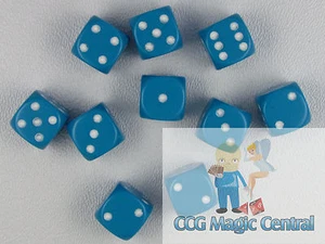 DADOS CHESSEX opaco 12mm 10 D6 AZUL CLARO-BLANCO - Imagen 1 de 2