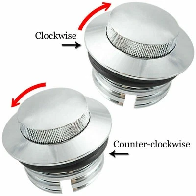 Aluminium Motorcycle Flush Mount PopUp Fuel Tank Gas Cap Vent For Harley Softail Foto 1 de 4