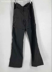 The North Face Womens Black Flat Front Pockets Convertible Cargo Pants Size 4 - Picture 1 of 8