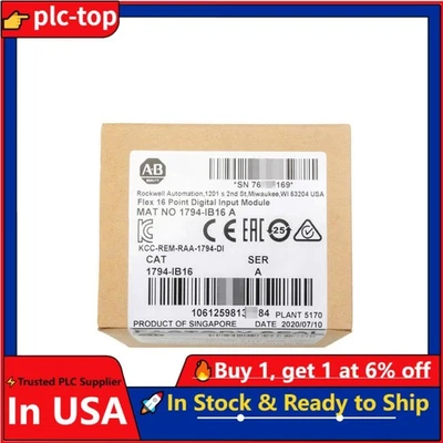 New Factory Sealed Allen-Bradley 1794-IB16 Flex I/O Input Module US Free Tax - Image 1 of 2