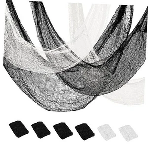 Creepy Cloth 6Pcs 30×72inch Black Spooky Scary Gauze Decor Halloween - Picture 1 of 7