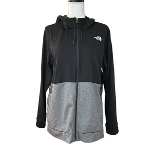 The North Face 100wt Cinder Hoodie Women’s SZ XLarge Black & Grey Zip Front - Picture 1 of 7