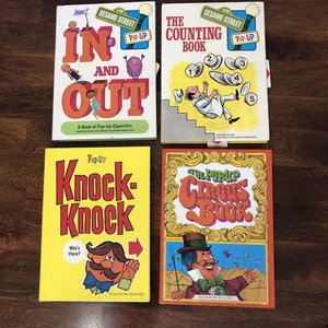 X4 VTG Hardcover Pop Up Books Sesame Street Random House Paper Engineered Penick - Imagen 1 de 13