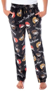 Harry Potter Juniors' Allover Chibi Characters Minky Plush Pajama Pants - Imagen 1 de 4