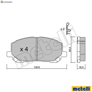 BREMSBELAGSATZ SCHEIBENBREMSE 22-0616-0 FÜR LEXUS 1MZ-FE 3.0L 6cyl RX SUV - Bild 1 von 9