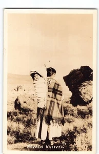 Native American Woman w Child in Carrier RPPC Nevada Postcard -N8 - Picture 1 of 4