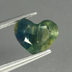 1.15 Ct Premium Heart Cut 7.5 x 6 MM 100% Natural Blue Green Australia Sapphire - Picture 1 of 5