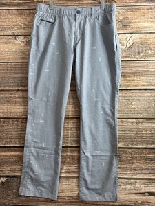 William Murray Golf Pants Mens 32 Boat Sail Print Gray Active - Picture 1 of 14
