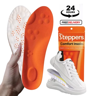 BRANDED Stepper Slim Fit Orthotic Insoles With Arch Support Fallen Arches Over pronation
