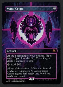 ***FOIL Borderless Mana Crypt Neon Pink Special Guest** MTG LCI Magic Kid Icarus - Picture 1 of 3