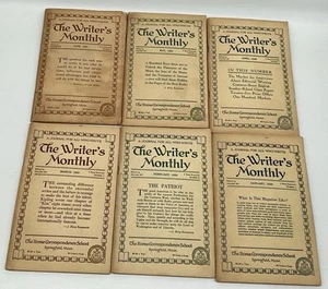 Antique The Writer's Monthly 1920 Volume XV # 1-6 Jan-June J. Berg Esenwein - Picture 1 of 22