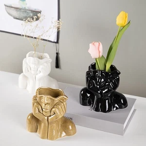Home Decor Ceramic Vases Flower Vase Sculpture Crafts - Picture 1 of 6