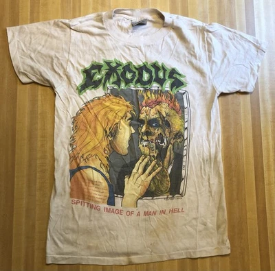 1989 Vintage Exodus Like Father Like Son T Shirt Brockum Medium Man In Hell - Image 1 of 4