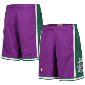 Youth Mitchell & Ness Purple Milwaukee Bucks Hardwood Classics Swingman Shorts - Picture 1 of 3