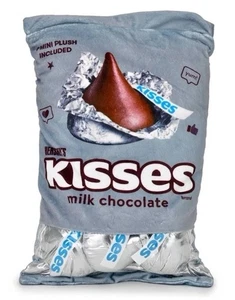 Hershey’s Chocolate Kiss Kissen Set mit 4 Plüsch Süßigkeiten Küsse innen Neu mit Etikett 9 Zoll - Bild 1 von 6